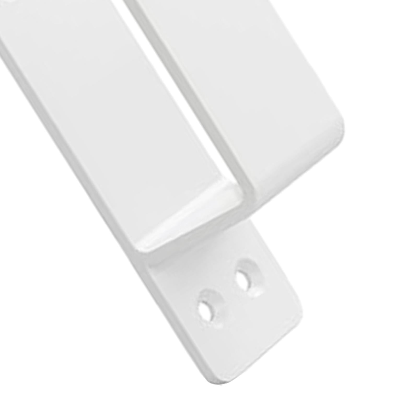Door Barrier Brackets, Drop Open Bar Holder, 2pcs U Shape Fits 2x4 Lumber Door Bar Brackets for Barn Door Reinforcement White