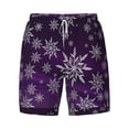 thumbnail image 4 of Lsque Mens Swim Trunks Snowflake Gradient Purple Pattern - Bathing Suit Compression Liner - Beach Swim Shorts Swimwear - (S-3XL) - Stretch Quick Dry -X-Large, 4 of 9