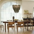 thumbnail image 7 of Creative Co-Op 2-Tier Draped Wood Bead Chandelier, 7 of 7
