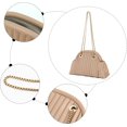 thumbnail image 5 of LinYooLi Women Small Stripes Seashell Evening Clutch Handbag Chain Strap Cross-body Bag, 5 of 7