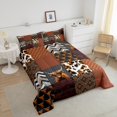 thumbnail image 3 of Erosebridal Rustic Cow Bedding Queen Comforter Set, Patchwork Animal Down Comforter, Wooden Plank Decor, Reversible 3 Pieces, 3 of 8