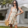 thumbnail image 4 of Summer Dresses for Women Casual Loose Bohemian Floral Dress Spaghetti Strap Maxi Dress for Summer Vacation, 4 of 14