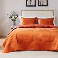 thumbnail image 1 of Barefoot Bungalow Riviera Velvet Quilt Set, 3-Piece, King, Spice, 1 of 4