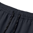 thumbnail image 5 of JUUYY Men's Lightweight Windbreaker Pants Straight Leg Elastic Drawstring Waist Moisture Wicking Casual Outdoor Quick Dry Trousers Black XXL, 5 of 6