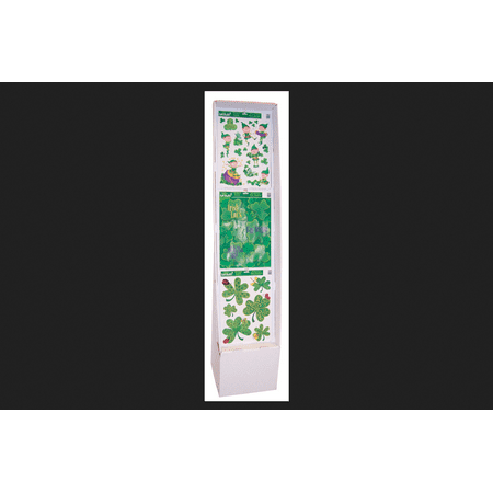 Impact Innovations St. Pat's Window Clings Floor Display Holiday Decoration White-Green 12 in.