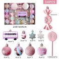 thumbnail image 1 of Harliver - 34 adornos navideños con temática de dulces, para postres, para colgar en el árbol de Navidad, ideal para fiestas navideñas (rosa), 1 of 8