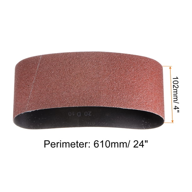 Lot De 6 Courroies Abrasives SATC 48 Pouces X 6 Pouces – Grain 60, Oxyde D'aluminium Pour Métal
