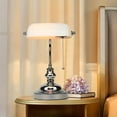 thumbnail image 5 of FIRVRE Bankers Lamp White Shade, Bankers Desk Lamp Library Lamp with Pull Chain, Vintage Desk Lamp for Office, Study Room, 5 of 13