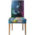 thumbnail image 2 of Funda Protectora para Silla ABPHQTO El Mundo Submarino con Delfines y Plantas Juego de 6, 2 of 4
