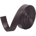 thumbnail image 1 of 5m x 20mm Foldover Leather Strips Faux Leather Trimming Tape 1mm Thick Flat Leather Cord String Lambskin Texture PU Leatherette Strap for DIY Sewing Seaming Hemming Crafts Coconut Brown, 1 of 5