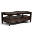 thumbnail image 2 of WyndenHall  Norfolk Wood Transitional Coffee Table - 48 Inches wide Tobacco Brown Stained,Lacquer, 2 of 5