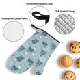 thumbnail image 3 of Honeii Cute Hippopotamus Pattern Oven Mitts and Pot Holders, Silicone Oven Gloves,500 F Heat Resistant Oven Mitts Sets, 4PCS, 3 of 6
