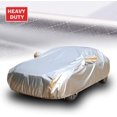 thumbnail image 4 of Housse de Voiture à Couches Multiples Résistante aux Intempéries, Imperméable, Coupe-Vent, Réfléchissante, Neige, Soleil, Pluie, Protection UV avec Boucles et Ceinture pour Berline 170-190 Pouces de Longueur, 4 of 8