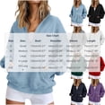thumbnail image 3 of Dgankt Women's Half Zip Hooded Pullover Sweatshirt Long Sleeve Drop Shoulder with Side Pockets, 3 of 7