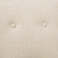 thumbnail image 5 of Cream Houndstooth Accent Chair - 29" Solid Wood Armchair for Living Room or Entryway, Button Tufted Back, Pecan Legs, Polyester Fabric., 5 of 6