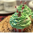 thumbnail image 5 of DEZICAKES Green Gingerbread Man Christmas Cupcakes Fake Holiday decoration Prop Set of 3 Dezicakes Fake Food- Fake Cake- Home Decoration Cake Display, 5 of 5