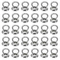 4mm Bead Caps, 100 Pcs Bead Cap Bail Pendant Stainless Steel Ornament Caps with Loop for Jewelry Making, Silvery