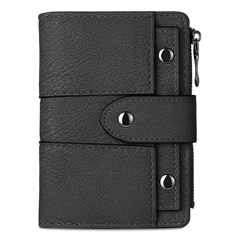 CLUCI Small Wallet for Women Leather Bifold Multi Mini Card Holder Org