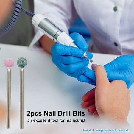 2pcs Nail Drill Bits Pedicure & Manicure Ball Head Stone File Nail Art Tools Nail Supplies for Nail