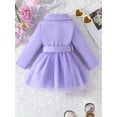 thumbnail image 3 of Bagilaanoe Toddler Baby Girl Fall Dress Long Sleeve A-line Princess Dresses with Belt 9M 12M 18M 24M 3T 4T 5T Kid Patchwork Tulle Skirt, 3 of 8