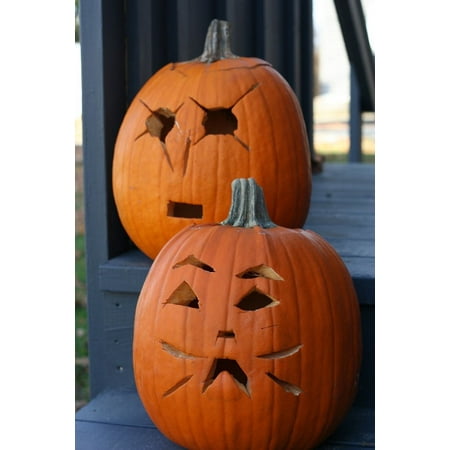 - LAMINATED POSTER Celebration Jack O Lanterns Two Carved Pumpkin Poster Print 24 x 36