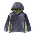 thumbnail image 4 of SuTry Boys Big Kids Solid Color Zip-Up Hoodie Fleece Warm Fall Winter Casual Sports Outerwear with Cozy Jacket for Kids 2-13 Years (Dark Gray#1,2-3 Years), 4 of 9