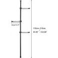 thumbnail image 2 of Adjustable Clothing Rack Laundry Tension Pole 3 Tiers Clothes Drying Hanger Stand Coat Tree DIY Floor to Ceiling Vertical Corner Garment Storage Organizer for Indoor, Balcony - Black, 2 of 7