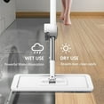 thumbnail image 3 of Microfibre Floor Mop,Flat Mop for Walls Cleaning,Dust Mops with 4 Washable Pads for Home,Long Handle,50",Gray, 3 of 8