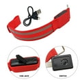 2pcs Glowing in the Dark LED Armbands USB Rechargeable Safety