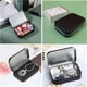 thumbnail image 4 of 2 cajas de almacenamiento pequeñas con tapa, rectangulares, de hojalata, de metal, con tapa, pequeñas, para almacenamiento en el hogar, color negro, 4 of 7