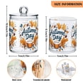 thumbnail image 5 of Yayeee 4 Pack Qtip Holder Bathroom Cotton Swab Canister with Lid Clear Dispenser Set, Autumn Day with Cocoa Pattern, 5 of 6