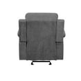 thumbnail image 4 of Fabric Upholstered Glider Recliner Chair with Pillow Top Armrest Gray - Saltoro Sherpi, 4 of 5