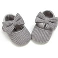 thumbnail image 4 of Infant Baby Girls Soft Sole Bowknot Princess Wedding Dress Mary Jane Flats Prewalker Newborn Light Baby Sneaker Shoes 0-18 Months, 4 of 7