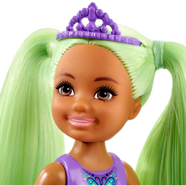 Barbie Dreamtopia Chelsea Sprite Doll, 7-inch, with Green Hair