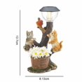 thumbnail image 2 of Estatua de jardín de gatos y pájaros con energía solar, interesante escultura de jardín y estatua para patio, césped MFZFUKR CPB-US-DYP229-1, 2 of 5