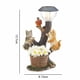 thumbnail image 2 of Estatua de jardín de pájaro gato con luz solar, interesante escultura de jardín y estatua para patio, césped, 2 of 5