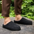 thumbnail image 7 of Pmoiste Fuzzy House Slippers for Men Comfy Memory Foam Non Slip Warm Winter Slip On Slipper, 7 of 7