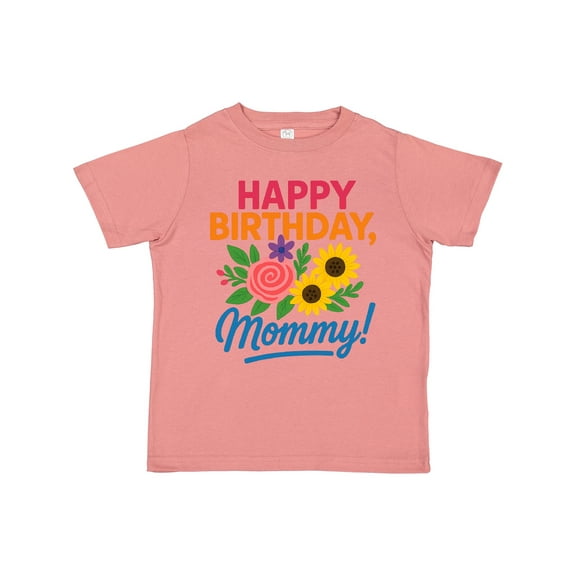 Inktastic Happy Birthday Mommy Floral Design Boys or Girls Toddler T-Shirt