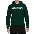 thumbnail image 2 of Wild Bobby State of Massachusetts College Style Unisex Hoodie Sweatshirt, 2 of 6