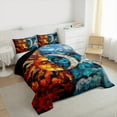 thumbnail image 3 of Homewish Boho Style Bedding Comforter Set,Bohemian Sun Moon Twin Comforter Sets,Abstract Glass Aesthetic Bedding Set For Adults,Breathable Home Decor Reversible,2pcs, 3 of 8
