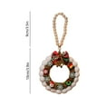 thumbnail image 2 of Christmas Wreath Garland, Holiday Door Hanging Decor, Plastic Rattan Ring Pendant, Snowflake Bell Embellishments, Home Seasonal Display, 2 of 7