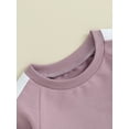 thumbnail image 6 of Lamuusaa Baby Girls 2Pcs Outfit,Long Sleeve Crew Neck Sweatshirt with Elastic Waist Sweatpants Fall, 6 of 9
