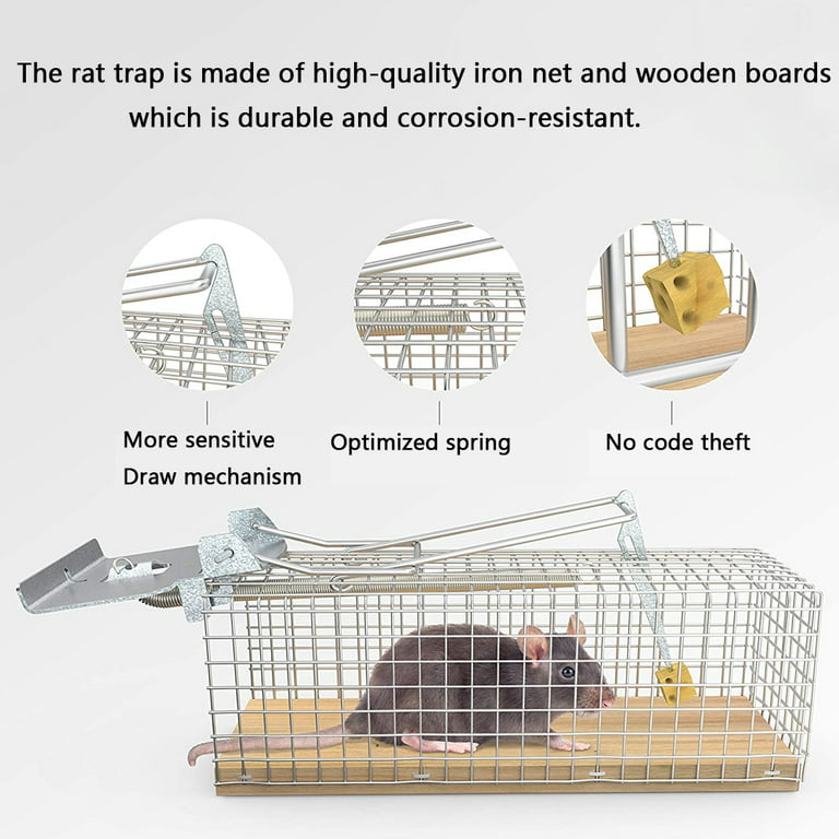 Mouse Traps Indoor Outdoor, No Kill Mouse Traps,Reusable Rat Traps Catch  and Release That Work,for House,Garage,Small Rodent, Voles,Hamsters