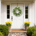 thumbnail image 5 of Artificial Eucalyptus Leaf Wreath - Realistic Greenery Decor for Door and Wall - Faux Plant Arrangement for Year-Round Home Decoration Without Maintenance, 5 of 6