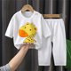 thumbnail image 2 of Odeerbi 1-6 Años Niños Niñas Pijamas de Algodón de Verano de Manga Corta Pantalones Suaves Impresos Ropa de Dormir Transpirable Conjunto de Pijama de Dos Piezas, 2 of 3
