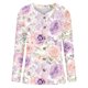 thumbnail image 5 of Cárdigan holgado informal con estampado de manga larga y botones para mujer, chaqueta de punto, top de poliéster para mujer, 5 of 5