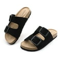 thumbnail image 6 of Women's Faux Suede Double Buckle Sandals, Cork Footbed, 6 of 6