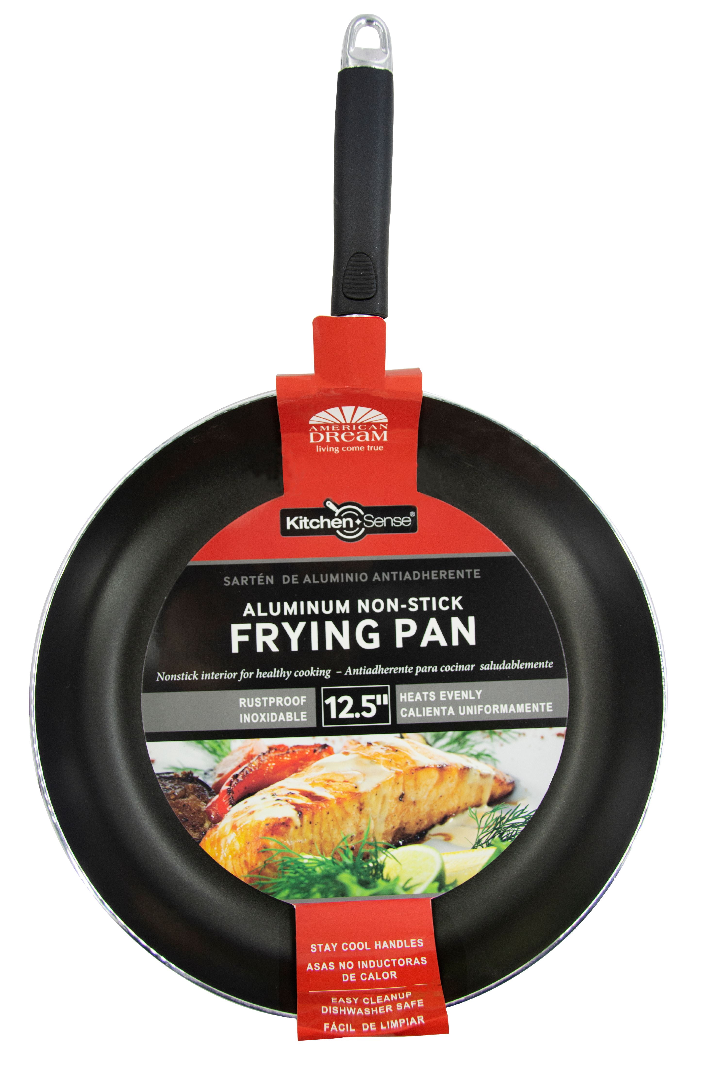 American Dream Home Goods 9.5-Inch Non-Stick Pan, PFOA-Free Aluminum Frying Pan with Stay-Cool Handle, Black