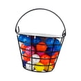 thumbnail image 4 of Cesta para pelotas de golf, contenedor para pelotas de golf con asa, cubo portátil duradero para campo de golf con 50 bolas para deportes al aire, 4 of 8