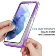 thumbnail image 3 of Mantto Samsung S21 Ultra Case, 360 Full Body Protection Soft Silicone Rubber PC + TPU Front & Back Shockproof Bumper Gradient Rubber Phone Case for Samsung Galaxy S21 Ultra - Purple, 3 of 8
